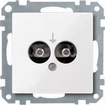 Merten 290425 Presa Schuko, bianco polare (RAL 9010), da incasso, 16 A, 250 V, IP20, morsetti a vite, System M