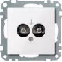 Merten 290425 Presa Schuko, bianco polare (RAL 9010), da incasso, 16 A, 250 V, IP20, morsetti a vite, System M