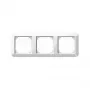 MERTEN 389319 cornice 3 posti, System M, Polar White Brilliant, lucido