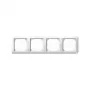 Merten System M 389419 Placca 4 posti bianco polare lucido
