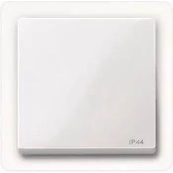 Merten System M bilanciere placca interruttore, bianco polare lucido con simbolo luce 432019
