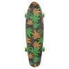 Skateboard mini cruiser Meteor Cannabis verde-marrone-arancione 22 pollici