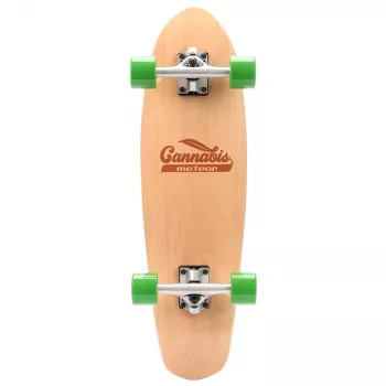 Skateboard mini cruiser Meteor Cannabis verde-marrone-arancione 22 pollici