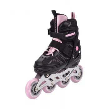 Meteor Urbo pattini inline regolabili nero-rosa taglia 34-37