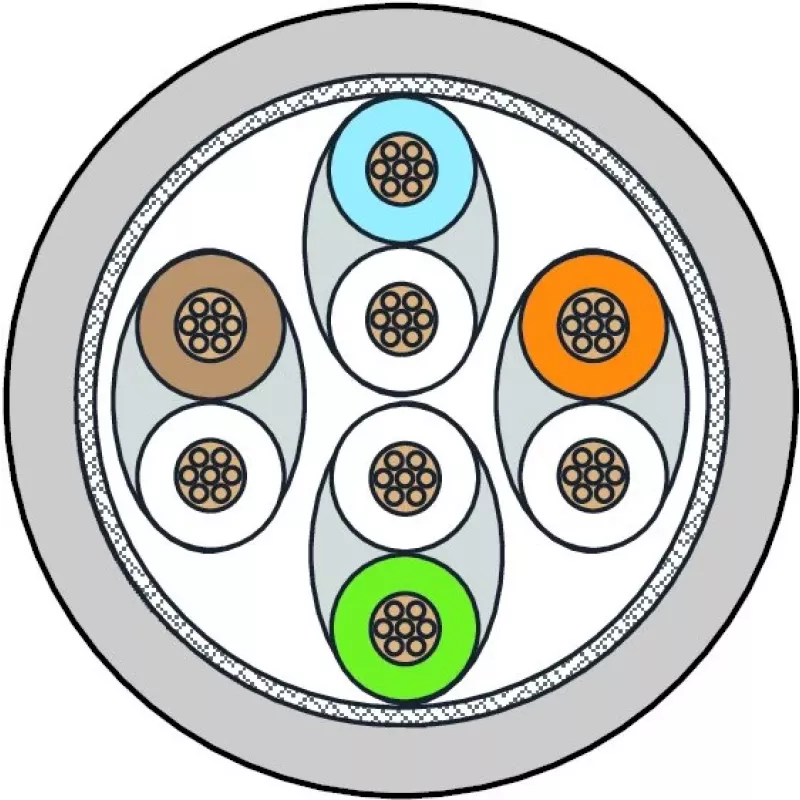 METZ CONNECT 130845D033-E cavo di rete Cat6a S/FTP, 40 m, grigio