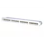 METZ CONNECT 130855C-E-90 patch panel rack-mount 1U schermato Cat.6A a 24 porte, bianco