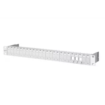 METZ CONNECT 130920-00-E patch panel 1U 24 porte non caricato, grigio chiaro (RAL 7035) 130920-00-E-90