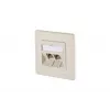 Presa di rete METZ CONNECT BTR E-DAT modul 8/8(8) da incasso CAT 6, 2 x RJ45, bianco perla RAL 1013 1309121001-E