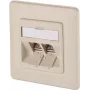 Presa di rete METZ CONNECT BTR E-DAT modul 8/8(8) da incasso CAT 6, 2 x RJ45, bianco perla RAL 1013 1309121001-E
