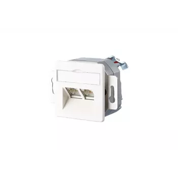 METZ CONNECT BTR IT CONNECT E-DAT 8/8(8) Ek presa dati da incasso, 2 x RJ-45, CAT 6, schermata, bianco puro RAL 9010 1307444002-I