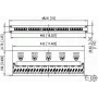 METZ CONNECT BTR UAE 25x8(8) patch panel schermato Cat.6, 25 porte, 1U, grigio chiaro 130887-E
