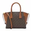 Michael Kors Jet Set Charm Borsa a tracolla ovale marrone Signature Coated Canvas