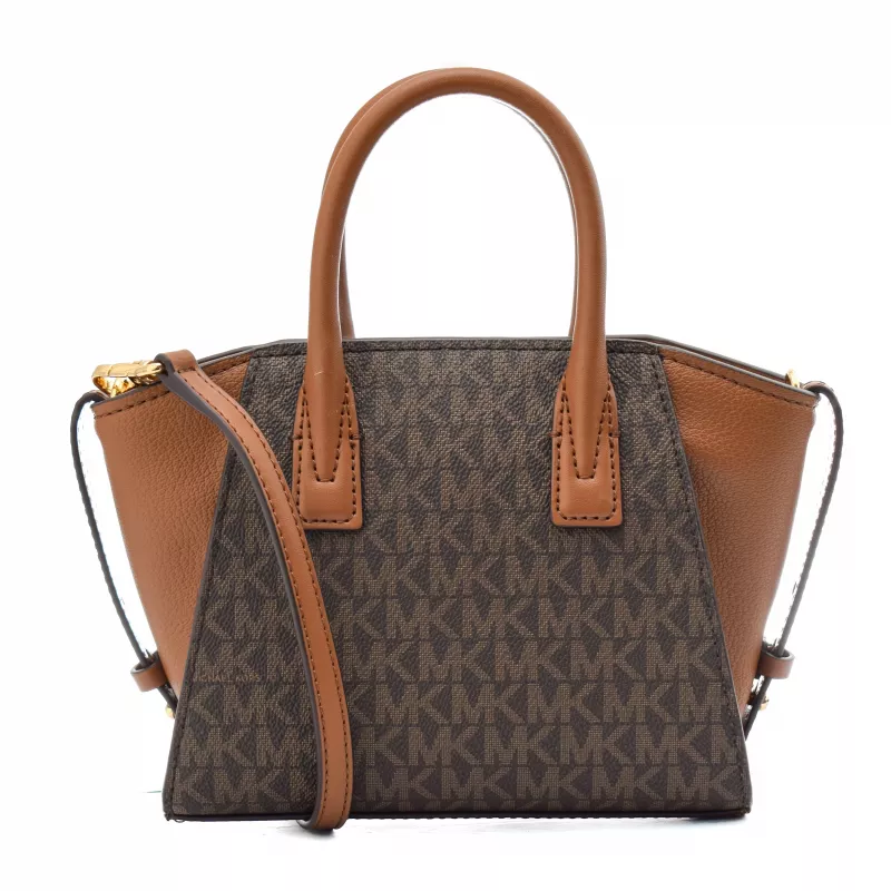 Michael Kors Jet Set Charm Borsa a tracolla ovale marrone Signature Coated Canvas
