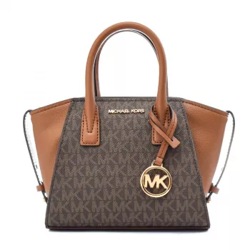 Michael Kors Jet Set Charm Borsa a tracolla ovale marrone Signature Coated Canvas