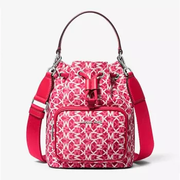 Michael Kor Jet Set Charm Borsa crossbody piccola a fotocamera Dark Berry pelle Saffiano