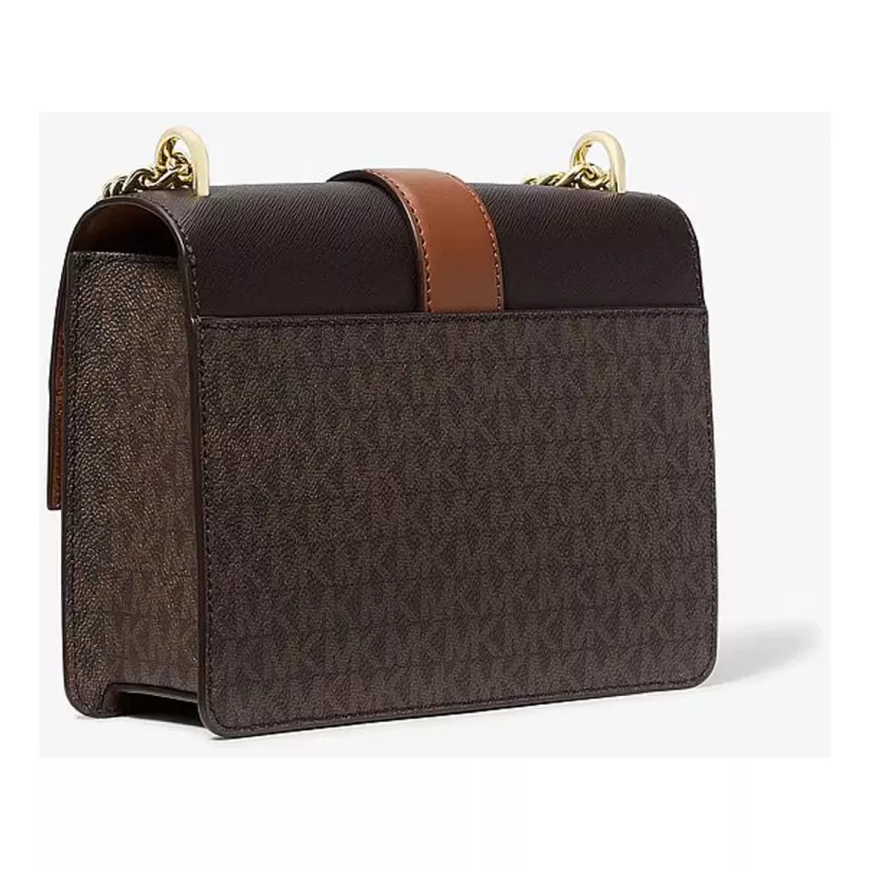 Michael Kors Greenwich Borsa crossbody 35S5GGRC1BBRO marrone pelle Saffiano