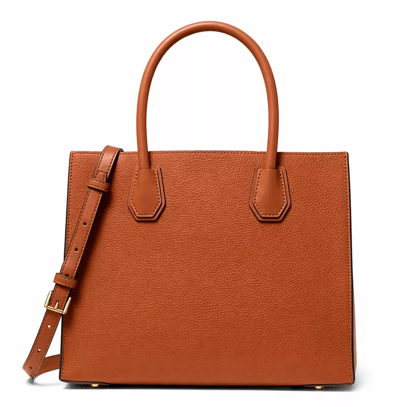 Michael Kors Greenwich borsa a spalla in pelle Saffiano Luggage 35T2GM9S3LLUG