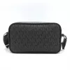 Michael Kors Borsa a tracolla Jet Set nera Signature in tela rivestita 35R5S2BC0BBLA