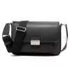 Michael Kors Jet Set borsa crossbody nera tela rivestita con stampa logo Signature