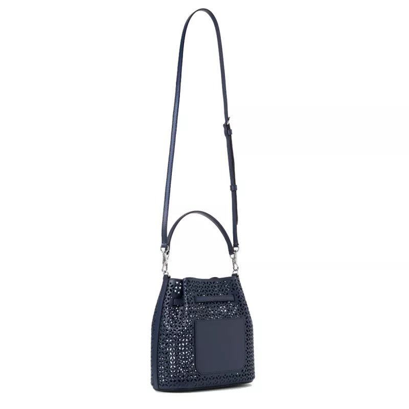 Michael Kors Jet Set Navy Signature Logo Borsa a tracolla 35S6S2ZC1YNAV