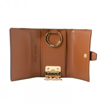 Portacarte MICHAEL KORS Jet Set Travel marrone in PVC signature