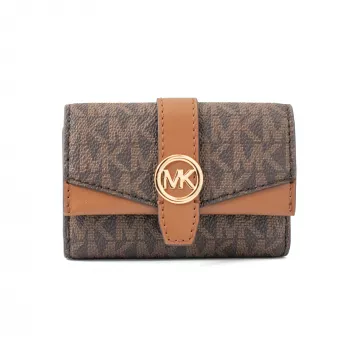 Portacarte MICHAEL KORS Jet Set Travel marrone in PVC signature