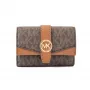 Portacarte MICHAEL KORS Jet Set Travel marrone in PVC signature