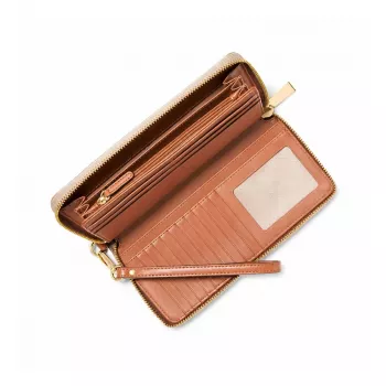 MICHAEL KORS Jet Set Travel Portafoglio continental 35S6GTVE9BVAN in tela rivestita Vanilla