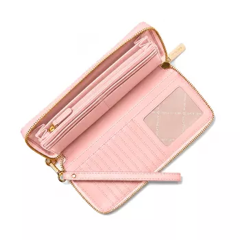 Michael Kors Jet Set Travel Pochette con cinturino in pelle Saffiano powder blush