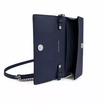MICHAEL KORS Jet Set Travel borsa a tracolla in pelle Saffiano blu navy