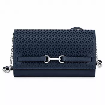 MICHAEL KORS Jet Set Travel borsa a tracolla in pelle Saffiano blu navy