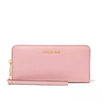 MICHAEL KORS Jet Set Travel pochette multifunzione piatta in pelle Saffiano Powder Blush (35S6GTVE9LPOW)