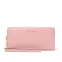 MICHAEL KORS Jet Set Travel pochette multifunzione piatta in pelle Saffiano Powder Blush (35S6GTVE9LPOW)