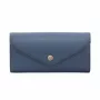 Michael Kors Jet Set Travel Portafoglio a fascia in pelle Saffiano blu navy con finiture color oro