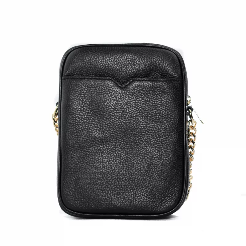 Michael Kors Jet Set Travel Borsa a spalla piccola nera in pelle Saffiano 35H3GTVC2LBLA