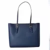 Michael Kors Jet Set Travel Borsa tote blu in pelle Saffiano 35R3GCFT3TNAV