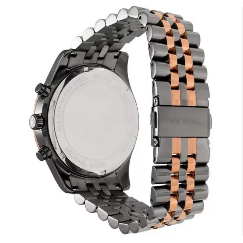Michael Kors Lexington Orologio al quarzo cronografo uomo MK8561 45mm acciaio inox quadrante blu