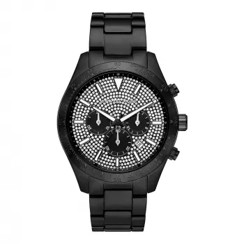 Michael Kors Lexington orologio al quarzo cronografo uomo MK8899 46mm quadrante blu argento acciaio inox