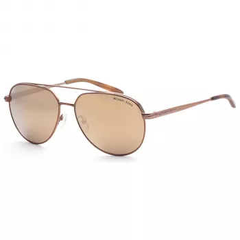 Michael Kors occhiali da sole uomo Aviator MK1142-18927P - montatura gunmetal, lenti grigie polarizzate, 60/15/145 mm