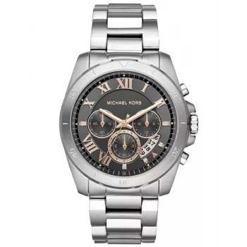 MICHAEL KORS Orologio da uomo analogico al quarzo cronografo MK8609, 50mm quadrante blu e bracciale in acciaio