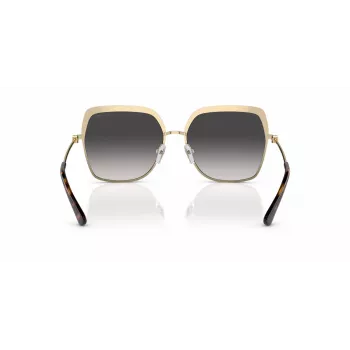 Michael Kors MK1141-10188G Occhiali da sole donna - Montatura in acetato nero, lente sfumata grigia, 57 mm