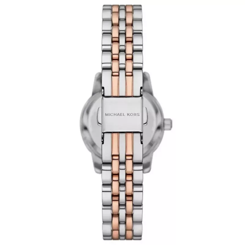 Michael Kors Pyper Orologio al quarzo da donna - cassa in acciaio inox 26mm, quadrante argento, bracciale argento (MK4817)