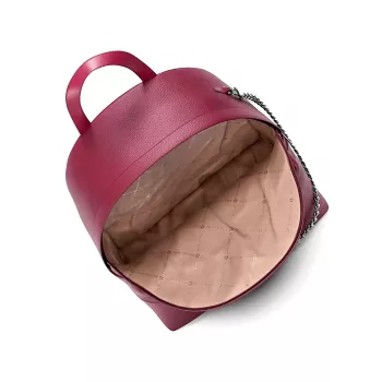 Michael Kors Rhea Zaino medio Dark Berry pelle Saffiano finiture dorate