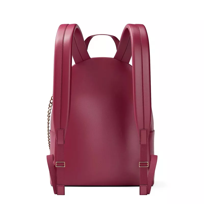 Michael Kors Rhea Zaino medio Dark Berry pelle Saffiano finiture dorate