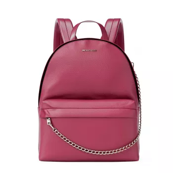 Michael Kors Rhea Zaino medio Dark Berry pelle Saffiano finiture dorate