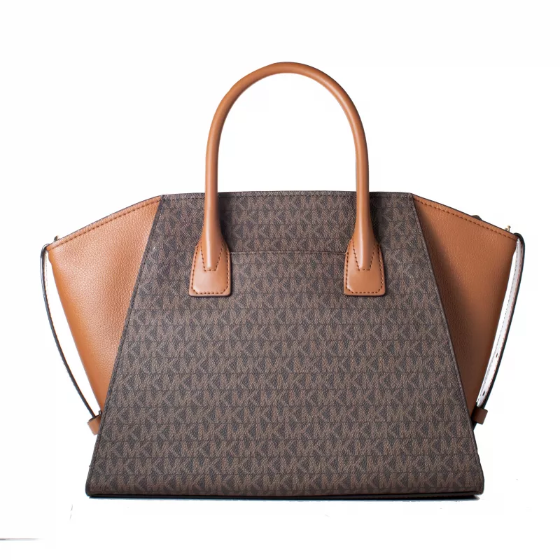 Michael Kors Vivianne Borsa a spalla Brown Multi tela rivestita con stampa logo
