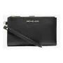 Michael Kors donna Jet Set Travel portafoglio pochette flat in pelle Saffiano 35F8GTVW0LBLA (nero)