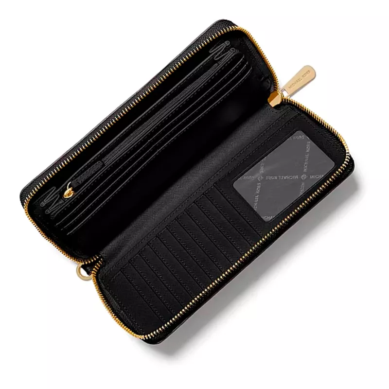Michael Kors pochette da polso donna Jet Set Travel in pelle Saffiano, nero