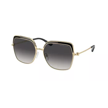 Michael Kors occhiali da sole donna MK1141-10148G montatura farfalla oro rosa lenti grigie sfumate 57mm
