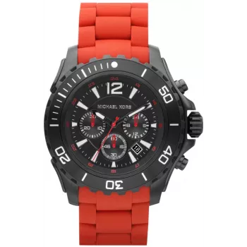 Michael Kors MK8212 Orologio al quarzo da uomo, 47 mm, nero/rosso